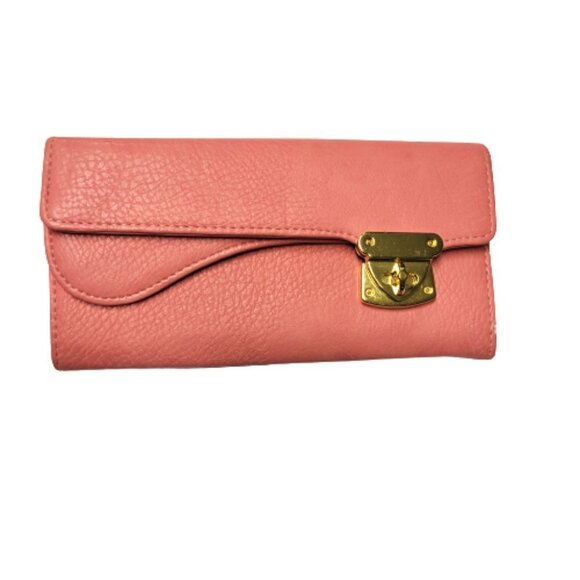 Two Coral Pink Wallet Purse - Picture 2 of 16